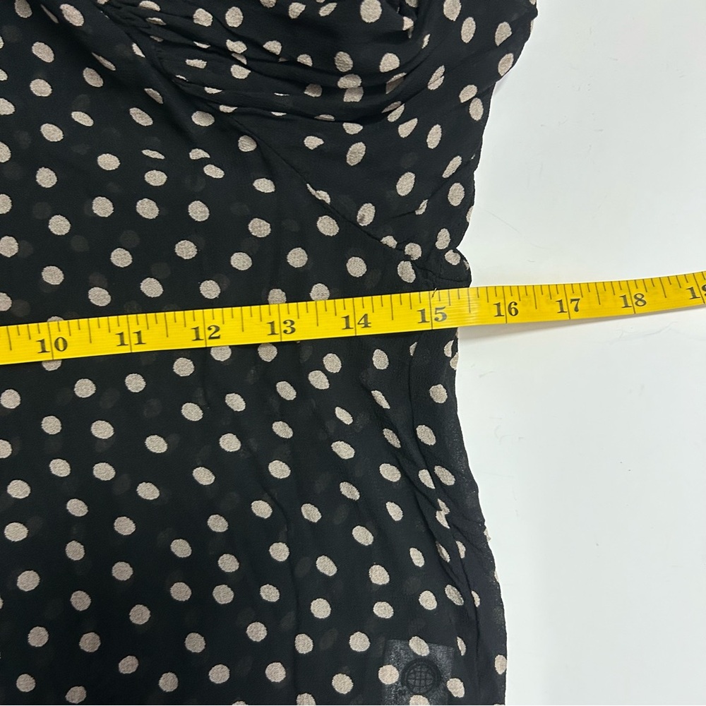Ganni Black and Cream Polka Dot Shirt (size 34/XS) - Picture 7 of 7